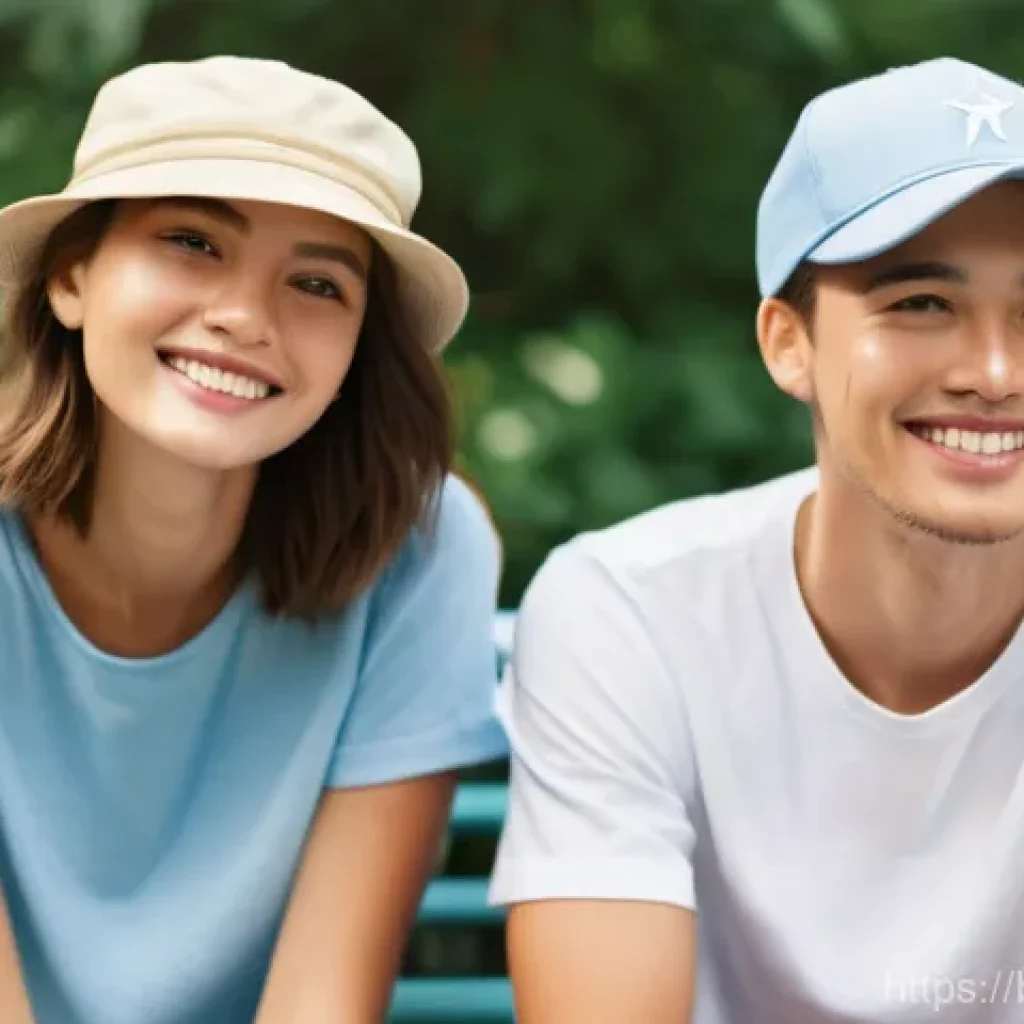 탐스 햇과 버켄스탁 썸머 햇 비교 - **Prompt for Toms Summer Hat:**
"A candid, sun-drenched photograph of a young adult, late teens ...