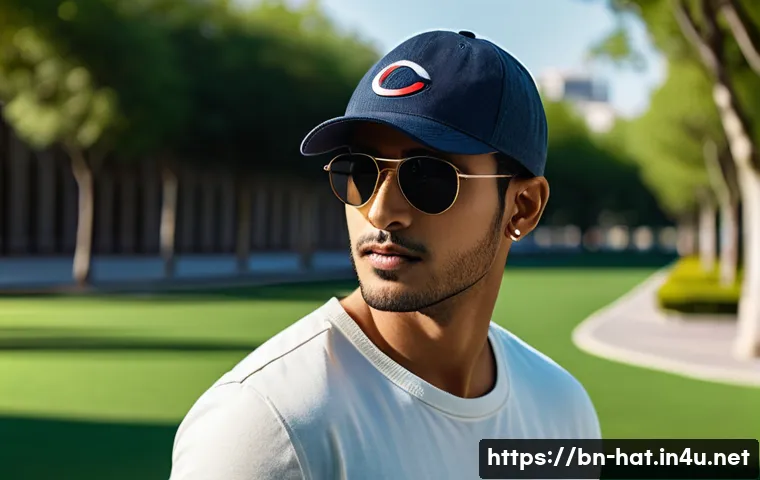 챔피언 헤리티지 캡과 필라 로고 캡 추천 - A stylish young Bengali man wearing a premium Champion Heritage cap with a classic curved brim and s...
